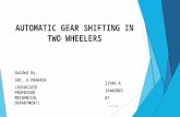Automatic gear shifting in 2 wheeler