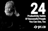 24 Productivity Habits of Successful People - by @prdotco