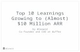 Top 10 Learnings Growing to (Almost) $10 Million ARR: Leo's presentation at SaaStr Annual 2016