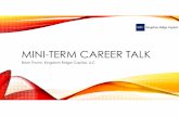 Mini term career talk by Kingdom Ridge Capital