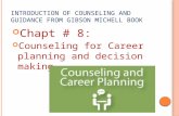Counseling for career planning and decision making