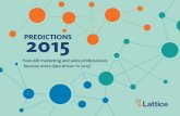 Data-Driven Marketing And Sales Predictions 2015 - Lattice Engines