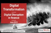 Digital disruption in Finance