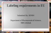 labelling of drugs and cosmetics in European Union