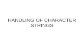 Handling of character strings C programming