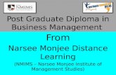 Post graduate diploma in Business management from narsee monjee distance learning