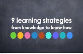 9 Learning Strategies from Knowledge to Know-How
