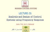 Modern Control - Lec 05 - Analysis and Design of Control Systems using Frequency Response