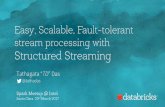 Easy, scalable, fault tolerant stream processing with structured streaming - spark meetup at intel in santa clara