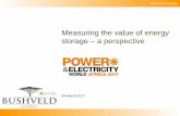 Measuring the value of energy storage