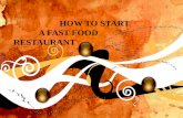 How to Start a Fast Food Restaurant