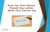 Perk Up Your Donor Thank You Letter With This Clever Tip