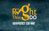 The Right Thing to Do: Datamatics' CSR Way