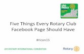 Five Things Every Rotary Club Facebook Should Have