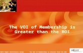 The VOI of Membership is Greater than the ROI