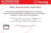 UOG Journal Club: Perinatal and long-term outcomes in fetuses diagnosed with isolated unilateral ventriculomegaly: systemic review and meta-analysis