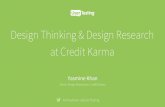 [UserTesting Webinar] Design Thinking & Design Research at Credit Karma