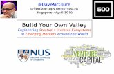 Build Your Own Valley: Engineering Startup & Investor Ecosystems in Emerging Markets Around the World (Singapore, April 2016)