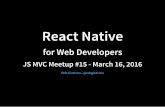 React Native: JS MVC Meetup #15