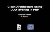 Clean architecture with ddd layering in php