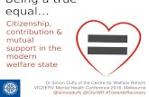 Being a true equal: citizenship, mental health & the welfare state