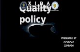 Quality policy pugazh