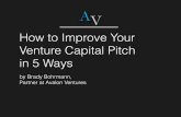 How to Improve Your Venture Capital Pitch In 5 Ways