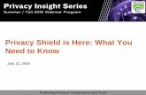 [Webinar Slides] Privacy Shield is Here – What You Need to Know