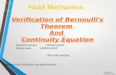 Bernoulli and continuity equation