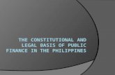 The constitutional and legal basis of public finance