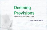 Deeming provisions under Income Tax Act 1961