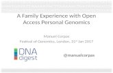 A family experience with open-access personal genomics