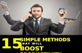 15 Simple Methods That Will Boost Productivity
