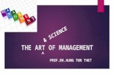Prof. Dr. Aung Tun Thet: The Art and Science of Management