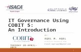 COBIT 5 IT Governance Model: an Introduction