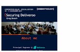 Greg Beech Securing Deliveroo - Codemotion Milan 2017