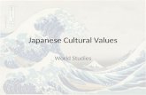 Japanese Cultural Values World Studies. Background While American and Japanese culture may have many similarities, there are some key differences. Japanese.