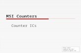 Counters 2.1 MSI Counters Counter ICs ©Paul Godin Updated Aug 2013 gmail.com.