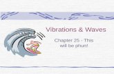 Vibrations & Waves Chapter 25 - This will be phun!