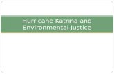 Hurricane Katrina and Environmental Justice. Category/ClassificationWinds (mph)Pressure (in. of Hg)Damage Category One Hurricane74-95 mph>=28.94 in.