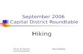 September 2006 Capital District Roundtable Hiking Chris D Garvin Roundtable Commissioner.
