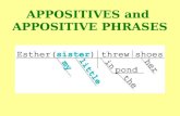 APPOSITIVES and APPOSITIVE PHRASES