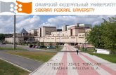 1. Siberian Federal University Krasnoyarsk Ave. Free, 79 2. Siberian Federal University of Commerce and Economics Krasnoyarsk, st. Lida Prushinsky, 2.