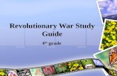 Revolutionary War Study Guide 4 th grade. Militia-a group of citizens trained to serve as soldiers as needed. In 1775, many colonists joined a militia.