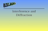Interference and Diffraction. Conditions for Interference Coherent Sources - The phase between waves from the multiple sources must be constant. Monochromatic.