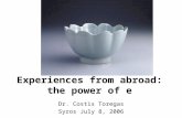 Experiences from abroad: the power of e Dr. Costis Toregas Syros July 8, 2006.