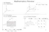 Mathematics Review A.1 Vectors A.1.1 Definitions
