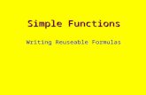 Simple Functions Writing Reuseable Formulas. Problem Using OCD, design and implement a program that computes the area and circumference of an Australian.