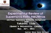 Takashi Iida (Queen’s University, Canada) Mar. 21 st, 2011 Sasso National Laboratory (Diffuse Supernova Neutrino Background : DSNB)