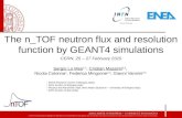 The n_TOF neutron flux and resolution function by GEANT4 simulations